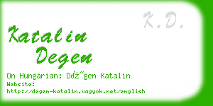 katalin degen business card